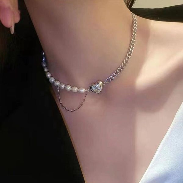 chokers 1pc lovely pearl splicing necklace silvery titanium steel clavicle chain short temperament choker girls, Golden;silver
chokers 1pc lovely pearl splicing necklace silvery titanium steel clavicle chain short temperament choker girls, Golden;silver