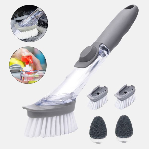 1/5 Pcs Kitchen Cleaning Brush Double Use Scrubber Dish Bowl Washing Sponge Automatic Liquid Dispenser Kitchen Pot Cleaner Tools
1/5 Pcs Kitchen Cleaning Brush Double Use Scrubber Dish Bowl Washing Sponge Automatic Liquid Dispenser Kitchen Pot Cleaner Tools