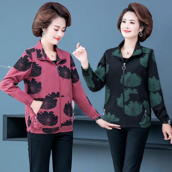 women's jackets mother's jacket 2021 autumn middle-aged floral print zipper short coat plus size 5xl female windbreaker outwear, Black;brown
women's jackets mother's jacket 2021 autumn middle-aged floral print zipper short coat plus size 5xl female windbreaker outwear, Black;brown
