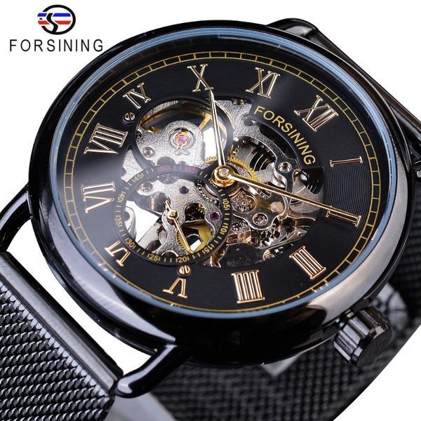 forsining golden number fashion black mesh belt skeleton clock male mechanical wristwatches for men hook buckle, Slivery;brown
forsining golden number fashion black mesh belt skeleton clock male mechanical wristwatches for men hook buckle, Slivery;brown