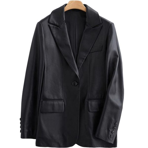 men's leather & faux 2021 dress genuine loose coat sheep skin suit lead clothing self-cultivation, Black
men's leather & faux 2021 dress genuine loose coat sheep skin suit lead clothing self-cultivation, Black