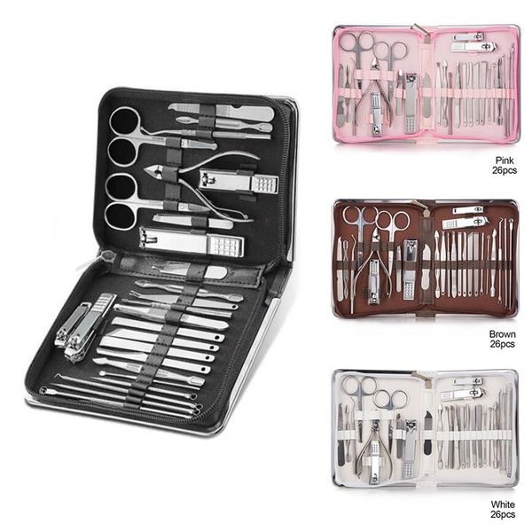 11/21/26pcs/set manicure set nail clippers cleaner cuticle grooming kit case 4 colors for care art kits
11/21/26pcs/set manicure set nail clippers cleaner cuticle grooming kit case 4 colors for care art kits