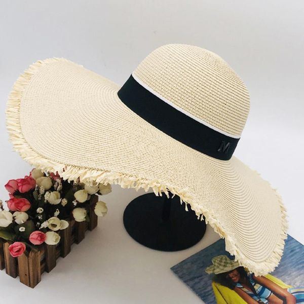 wide brim hats ladies straw beach hat women sun protection summer cap solid casual upf 50+ outdoors bohemia girsl fashion, Blue;gray
wide brim hats ladies straw beach hat women sun protection summer cap solid casual upf 50+ outdoors bohemia girsl fashion, Blue;gray