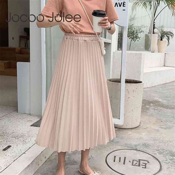 elegant solid midi pleated women autumn winter ladies korean high waist a-line school long skirt female 210416, Black
elegant solid midi pleated women autumn winter ladies korean high waist a-line school long skirt female 210416, Black