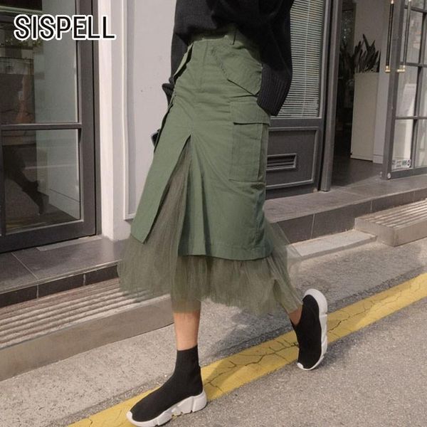 skirts sispell patchwork mesh for women high waist irregular hem armygreen women's female korean fashion elegant clothes, Black
skirts sispell patchwork mesh for women high waist irregular hem armygreen women's female korean fashion elegant clothes, Black