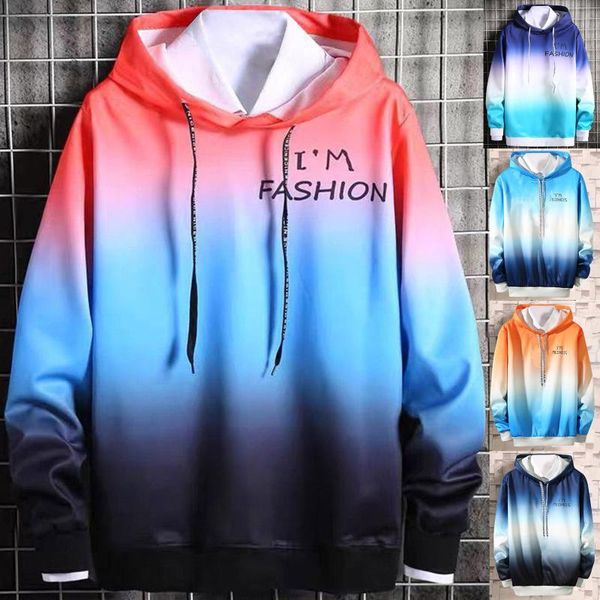 men's hoodies & sweatshirts 2021 pullover men up and down gradient color long-sleeve hooded sweatshirt blouse fashion, Black
men's hoodies & sweatshirts 2021 pullover men up and down gradient color long-sleeve hooded sweatshirt blouse fashion, Black