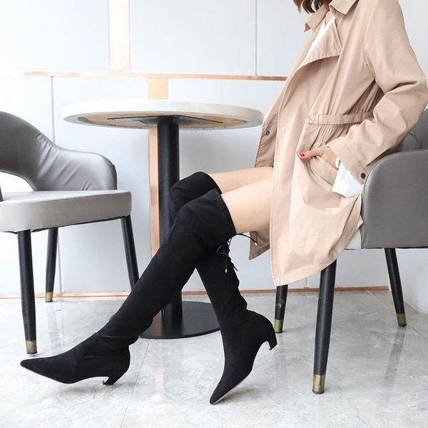 boots med strange style casual fashion women over-the-knee zip solid flock long pointed toe sewing concise winter shoes, Black
boots med strange style casual fashion women over-the-knee zip solid flock long pointed toe sewing concise winter shoes, Black