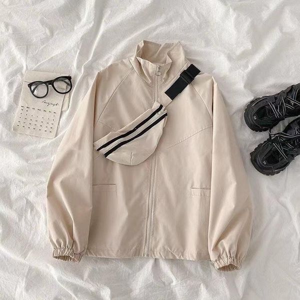 women's jackets 2021 hong kong style casual short jacket autumn korean fashion stand-up collar long-sleeved, Black;brown
women's jackets 2021 hong kong style casual short jacket autumn korean fashion stand-up collar long-sleeved, Black;brown