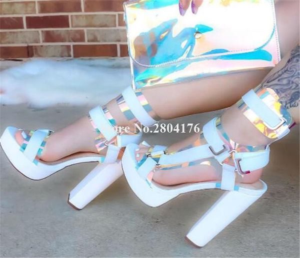 est women fashion open toe suede leather high platform chunky heel sandals pvc straps buckles dress heels, Black
est women fashion open toe suede leather high platform chunky heel sandals pvc straps buckles dress heels, Black