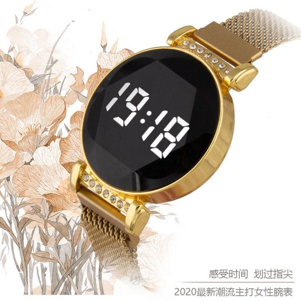 wristwatches 2021 girls fashion trend electronic ladies watch casual round led touch screen magnet strap female student, Slivery;brown
wristwatches 2021 girls fashion trend electronic ladies watch casual round led touch screen magnet strap female student, Slivery;brown