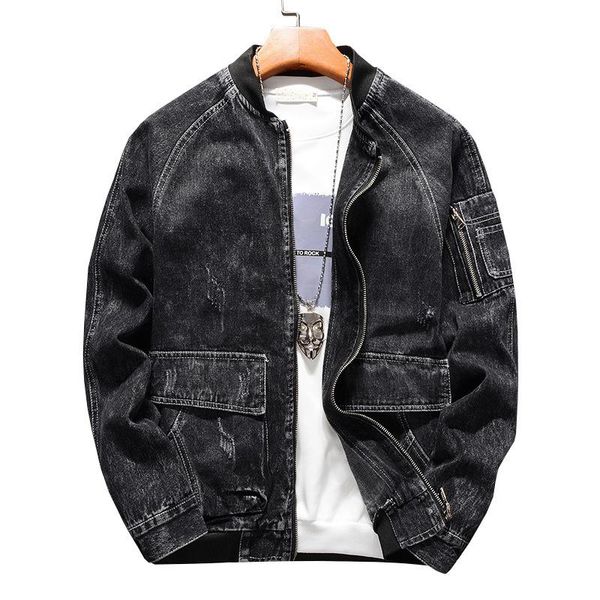 men's jackets arrival zipper denim jacket english alphabet autumn korean simplicity pocket student all-match trend loose casual, Black;brown
men's jackets arrival zipper denim jacket english alphabet autumn korean simplicity pocket student all-match trend loose casual, Black;brown