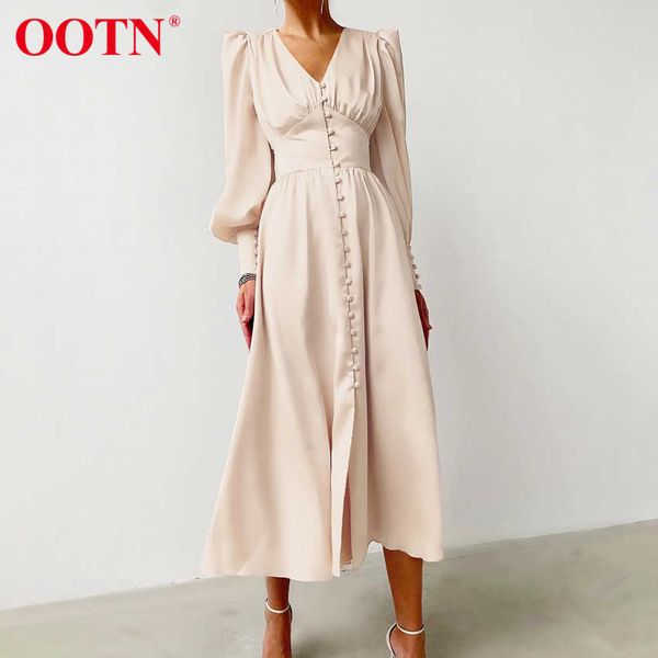 ootn beige single breasted dress party clud high waist satin long dress elegant v neck women midi dresses lantern sleeve y0603, Black;gray
ootn beige single breasted dress party clud high waist satin long dress elegant v neck women midi dresses lantern sleeve y0603, Black;gray