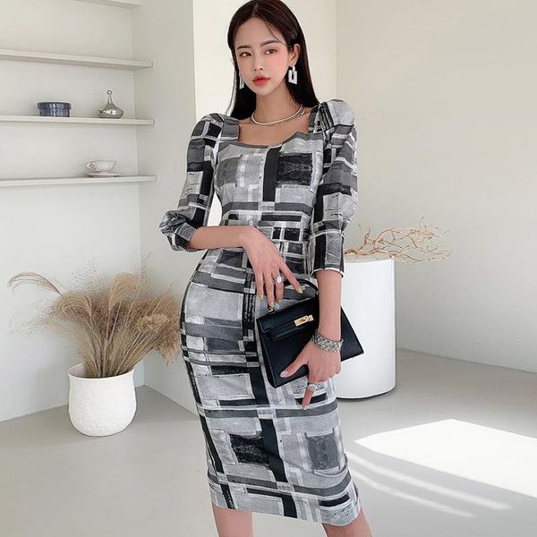 casual dresses fashion spring bodycon beach midi dress ladies ol elegant vintage square collar puff sleeve print party, Black;gray
casual dresses fashion spring bodycon beach midi dress ladies ol elegant vintage square collar puff sleeve print party, Black;gray