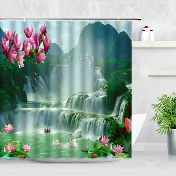 shower curtains landscape curtain set waterfall flowers pink lotus natural mountain water chinese style home bath decor bathroom
shower curtains landscape curtain set waterfall flowers pink lotus natural mountain water chinese style home bath decor bathroom
