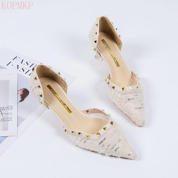 dress shoes retro style rivet mesh high-heeled female pointed stiletto shallow mouth mid-heel side buckle two-piece women pumps, Black
dress shoes retro style rivet mesh high-heeled female pointed stiletto shallow mouth mid-heel side buckle two-piece women pumps, Black