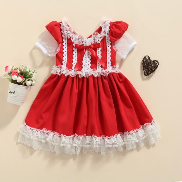 girl's dresses 2021 1-6ytoddler baby girls red princess dress flower lace bow patch puff short sleeve v neck tunic pleated tutu for par, Red;yellow
girl's dresses 2021 1-6ytoddler baby girls red princess dress flower lace bow patch puff short sleeve v neck tunic pleated tutu for par, Red;yellow
