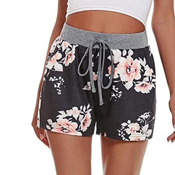 women's shorts 2021 flower print elastic waist high pockets drawstring women sweat streetwear for daily life, White;black
women's shorts 2021 flower print elastic waist high pockets drawstring women sweat streetwear for daily life, White;black