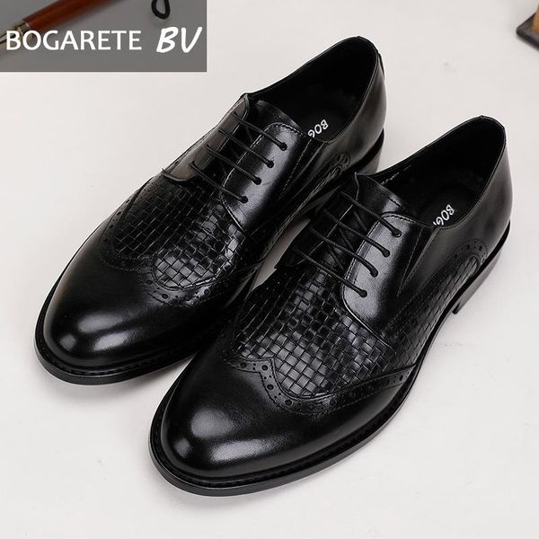 dress shoes genuine leather men's business formal wide lace-up british hand-painted brock carved oxford for men casual loafers, Black
dress shoes genuine leather men's business formal wide lace-up british hand-painted brock carved oxford for men casual loafers, Black