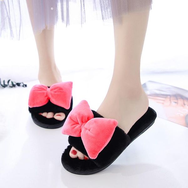 slippers lovely bow-tie women's fluffy indoor house shoes 2021 autumn girl plush, Black
slippers lovely bow-tie women's fluffy indoor house shoes 2021 autumn girl plush, Black