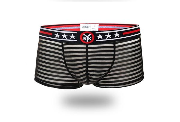 neiyiku men's boxer panties sexy, translucent, breathable, low waist new style, Black;white
neiyiku men's boxer panties sexy, translucent, breathable, low waist new style, Black;white