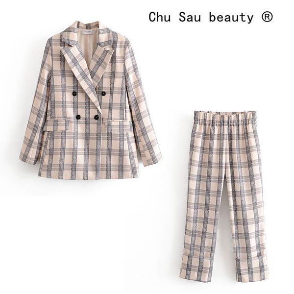 beauty fashion plaid women blazer suits office ladies two-piece sets long sleeve double breasted pants set 210514, White;black
beauty fashion plaid women blazer suits office ladies two-piece sets long sleeve double breasted pants set 210514, White;black
