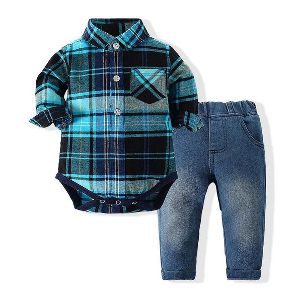 clothing sets kimocat baby boy casual long-sleeved suit, plaid jumpsuit shirt + denim trousers spring 2-pce set 6 months-3 years, White
clothing sets kimocat baby boy casual long-sleeved suit, plaid jumpsuit shirt + denim trousers spring 2-pce set 6 months-3 years, White