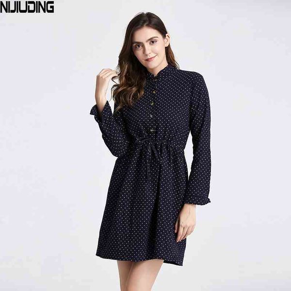 fashion women causal polka dot dress medium-long stand collar slim elastc waist a line drop 210514, Black;gray
fashion women causal polka dot dress medium-long stand collar slim elastc waist a line drop 210514, Black;gray
