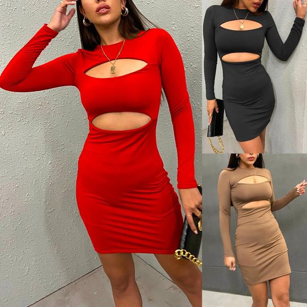 mini dress basic for women round neck long sleeve bodycon backless party clubwear 2021 solid color hollow out tight dresses casual, Black;gray
mini dress basic for women round neck long sleeve bodycon backless party clubwear 2021 solid color hollow out tight dresses casual, Black;gray