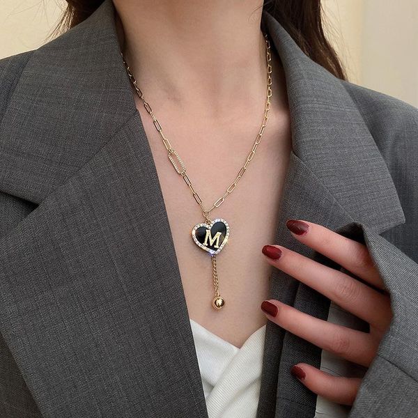 pendant necklaces u-magical creative double layer stainless steel love heart necklace for women letter m rhinestone beads jewelry, Silver
pendant necklaces u-magical creative double layer stainless steel love heart necklace for women letter m rhinestone beads jewelry, Silver