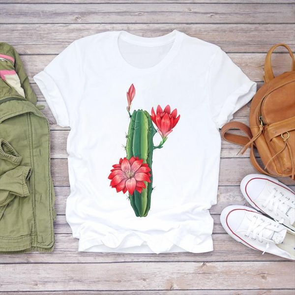 cactus floral cute casual women t shirts fashion printed 90s ladies womens graphic female tee, White
cactus floral cute casual women t shirts fashion printed 90s ladies womens graphic female tee, White