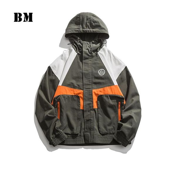 men's jackets hip hop fashion patchwork hoodie 2021 spring autumn european american style work jacket korean letter print coats men clo, Black;brown
men's jackets hip hop fashion patchwork hoodie 2021 spring autumn european american style work jacket korean letter print coats men clo, Black;brown