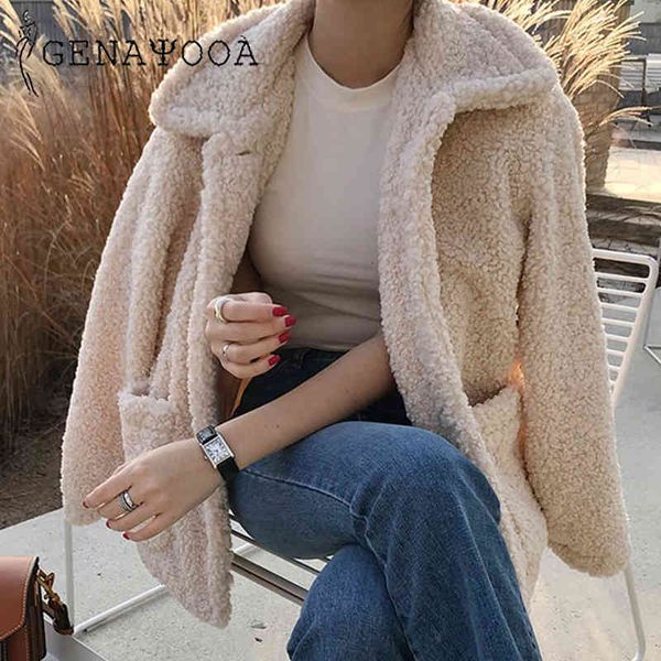 genayooa streetwear cashmere coat women long sleeve thick jacket female korean style 210417, Black;brown
genayooa streetwear cashmere coat women long sleeve thick jacket female korean style 210417, Black;brown