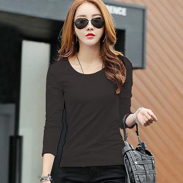 autumn winter women tees t-shirts long sleeve casual tunic basic shirt t women's t-shirt, White
autumn winter women tees t-shirts long sleeve casual tunic basic shirt t women's t-shirt, White