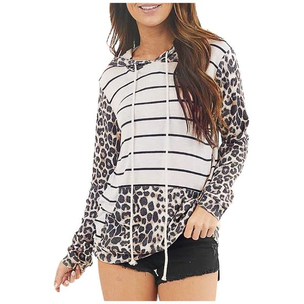 women's hoodies & sweatshirts none clothing sweatshirt leopard print stripe long sleeves short polyester, Black
women's hoodies & sweatshirts none clothing sweatshirt leopard print stripe long sleeves short polyester, Black