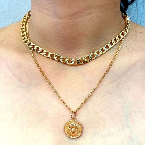 chains layered minimalist portrait coin pendant necklaces for women gold silver color clavicle chain necklace fashion jewelry gift
chains layered minimalist portrait coin pendant necklaces for women gold silver color clavicle chain necklace fashion jewelry gift