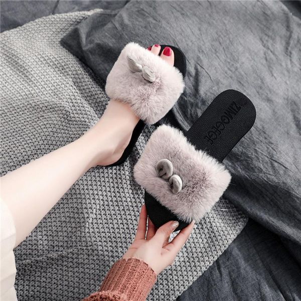 casual women faux fur slippers flat shoes furry fluffy outdoor indoor home female flip flops slides mtx74, Black 
casual women faux fur slippers flat shoes furry fluffy outdoor indoor home female flip flops slides mtx74, Black