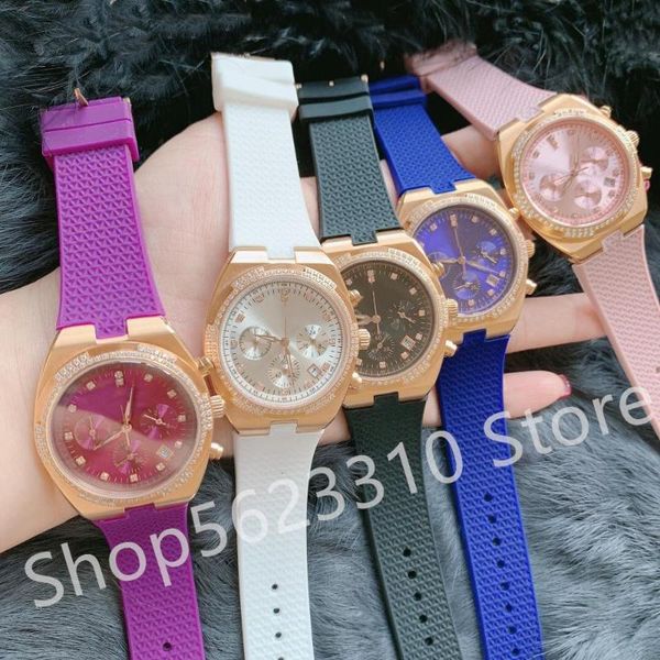 wristwatches fashion multi-function three-eye dial watch zircon quartz calendar sports waterproof clock six pins chronograph watches, Slivery;brown
wristwatches fashion multi-function three-eye dial watch zircon quartz calendar sports waterproof clock six pins chronograph watches, Slivery;brown