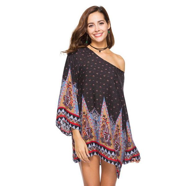 summerwomen boho dress ladies floral print long flare sleeve sundress loose plus size dresses vestidos casual, Black;gray
summerwomen boho dress ladies floral print long flare sleeve sundress loose plus size dresses vestidos casual, Black;gray