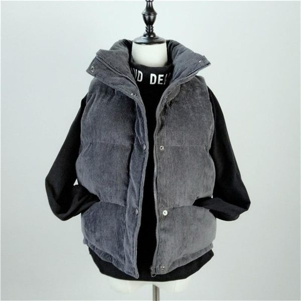 women's vests autumn winter fashion women thick vest coat warm short sleeveless waistcoat corduroy cotton jacket female parkas, Black;white
women's vests autumn winter fashion women thick vest coat warm short sleeveless waistcoat corduroy cotton jacket female parkas, Black;white