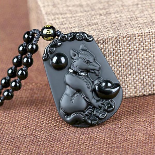 unique natural black obsidian carved dog lucky amulet pendant necklace for women men jewelry, Black;brown
unique natural black obsidian carved dog lucky amulet pendant necklace for women men jewelry, Black;brown