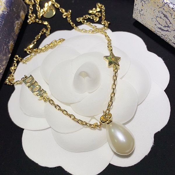 aaa designer jewelry shidifei letter star pearl necklace your high version trend, Silver 
aaa designer jewelry shidifei letter star pearl necklace your high version trend, Silver