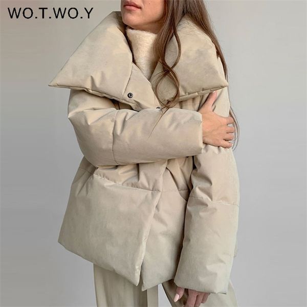 wotwoy thickening oversized winter jacket women cotton liner cropped padded parkas female warm coats casual windbreakers 210930, Black
wotwoy thickening oversized winter jacket women cotton liner cropped padded parkas female warm coats casual windbreakers 210930, Black