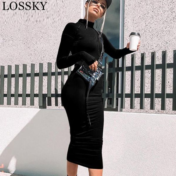 casual dresses autumn winter long sleeve turtleneck zipper bodycon midi women sheath slim basic maxi party club dress, Black;gray
casual dresses autumn winter long sleeve turtleneck zipper bodycon midi women sheath slim basic maxi party club dress, Black;gray