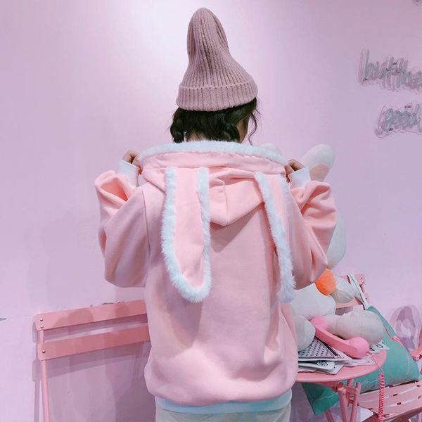 women's hoodies & sweatshirts real 2021 pink ears autumn winter long sleeve hooded womens dress sweet brushed thick hoodie /40, Black
women's hoodies & sweatshirts real 2021 pink ears autumn winter long sleeve hooded womens dress sweet brushed thick hoodie /40, Black