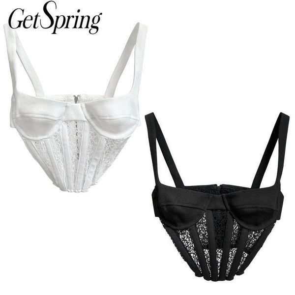 women's tanks & camis getspring women lace crop fishbone halter whie black camisole hollow out backless cami autumn 2021, White
women's tanks & camis getspring women lace crop fishbone halter whie black camisole hollow out backless cami autumn 2021, White