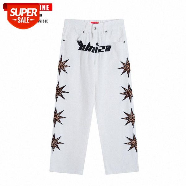 tkpa five-pointed star patch leather letter embroidery hip-hop street loose straight-leg casual jeans #to88, Black
tkpa five-pointed star patch leather letter embroidery hip-hop street loose straight-leg casual jeans #to88, Black