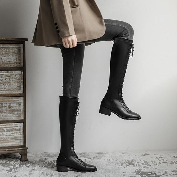 boots 2021 cross-tied zipper over-the-knee women leather square toe shoes med-heels footwear fashion winter ladies long, Black
boots 2021 cross-tied zipper over-the-knee women leather square toe shoes med-heels footwear fashion winter ladies long, Black