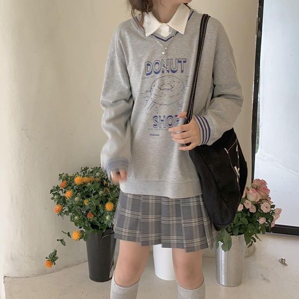 women's hoodies & sweatshirts preppy style fashion printed pullovers women v-neck looe casual spring autumn all-match streetwear long s, Black
women's hoodies & sweatshirts preppy style fashion printed pullovers women v-neck looe casual spring autumn all-match streetwear long s, Black