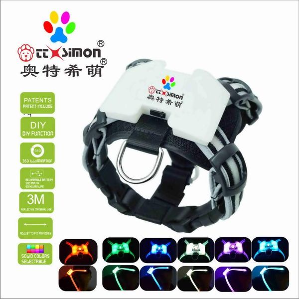 dog collars & leashes cc simon dogled harness for big 7 in 1 color glowing usb led collar puppy lead pets vest2021
dog collars & leashes cc simon dogled harness for big 7 in 1 color glowing usb led collar puppy lead pets vest2021