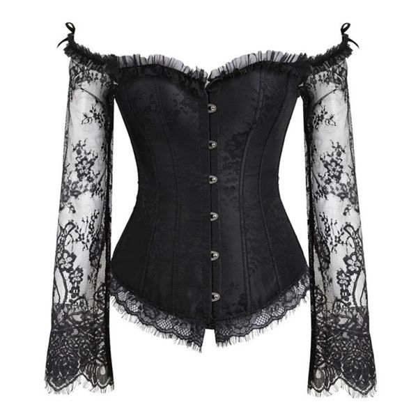 underbust corset bustiers gothic gorset steel boned waist trainer black women's vintage steampunk plus size t-shirt, White
underbust corset bustiers gothic gorset steel boned waist trainer black women's vintage steampunk plus size t-shirt, White